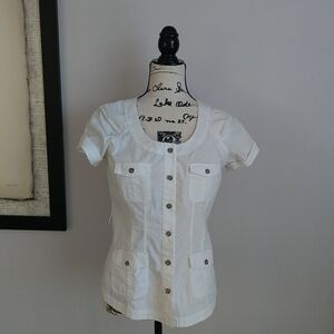 💰 New York & Company Safari blouse, Size S